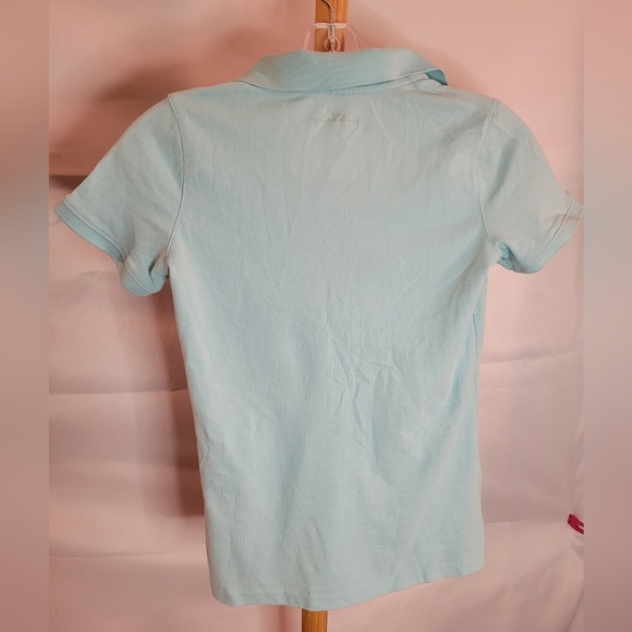 Eddie Bauer t-shirt buttons sea foam green short sleeve XS - Picture 4 of 4